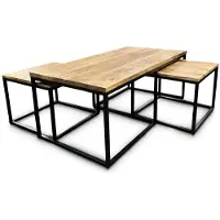 WGXL Collection Salonset 3 delig Tony - Mangohout - SUL-15 -