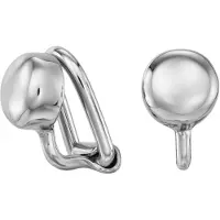 Traveller Clip Oorbellen - Oorclips Dames - Zilverkleurig - Knopje - Geplatineerd - 7 mm - 157850