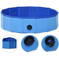 vidaXL Hondenzwembad inklapbaar 80x20 cm PVC blauw