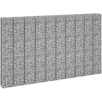 vidaXL Gabionen verhoogde plantenbakken, 4 stuks, 30x30x50/100/150/200 cm, staal