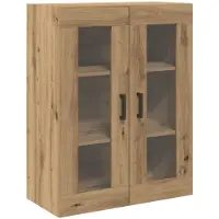 vidaXL Wandkast Artisan Eiken 69,5 x 34 x 90 cm Bewerkt hout