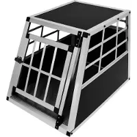 MonsterShop Hondenkooi voor auto - Alumunium - 1 deur - Medium