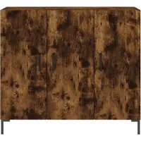 vidaXL Dressoir 90x34x80 cm bewerkt hout gerookt eikenkleurig