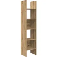 vidaXL Boekenkast 5-laags 40 x 35 x 180 cm Bewerkt hout Artisan Eiken