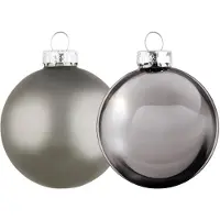 Arti Casa Refurbished | - Kerstballenset Glas 8 cm - Zilver - Set van 6 (6 stuks)