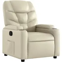 vidaXL Relaxfauteuil Crème Kunstleer