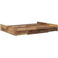 vidaXL Opbergbedframe met lade Oud Hout 135 x 190 cm Bewerkt hout
