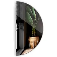 Tulup Spiegel - Halfronde Spiegel - 25 cm x 50 cm - Spiegel Halfrond - Spiegel Voor de Woonkamer - Halve Maan Spiegel - Spiegel Halve Cirkel - Moderne Wandspiegel