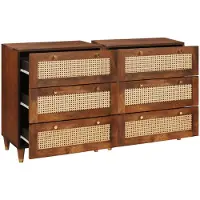 vidaXL Dressoir Set 2 st 60 x 33,5 x 75 cm Massief Mango Hout Bruin