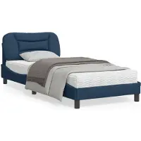 vidaXL Bedframe zonder matras "Hvar", blauw, 80x200 cm, gestoffeerd