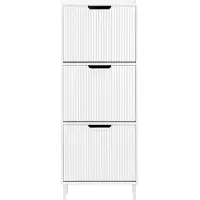 SoBuy - Schoenrek Schoenopbergkast - Wit - B50 x D19 x H130 cm