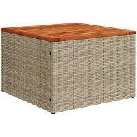vidaXL Tuinbank Set 7 st Beige en Lichtgrijs poly rattan