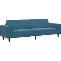 vidaXL Woonkamerbank Blauw 250 x 77 x 76 cm
