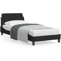 vidaXL Bedframe met hoofdeinde "Dover", zwart, 90x190 cm, fluweel