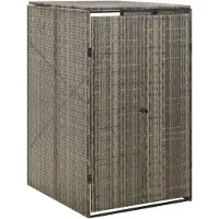vidaXL Containerberging enkel 70x80x117 cm poly rattan grijs