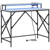 vidaXL Bureau Grijs Sonoma Bewerkt hout 100 x 50 x 86,5 cm