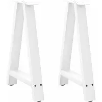 vidaXL Eettafelpoten 2 st A-vormig 60x(72-73) cm staal wit