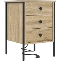 vidaXL Nachtkastje Sonoma Eik 42 x 41 x 61 cm Bewerkt hout