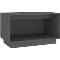 vidaXL Tv-meubel 60x35x35 cm massief grenenhout grijs