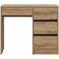 vidaXL Bureau Artisan Eiken Bewerkt hout 90 x 37.5 x 75 cm
