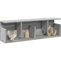 vidaXL Wandkast 100x20x30 cm bewerkt hout grijs sonoma eikenkleurig