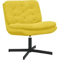 vidaXL Draaiende Relaxstoel Geel 63 x 75 x 76 cm Fluweel