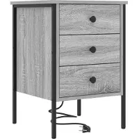 vidaXL Nachtkastje Grijs Sonoma 42 x 41 x 61 cm Bewerkt hout