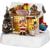 Luville Wrapping factory battery operated l16,5xb13xh14cm Kerst