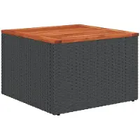 vidaXL Tuinbank Set 5 st Zwart poly rattan