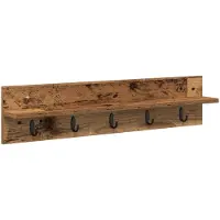 vidaXL Wandgemonteerde kapstok Muurmontage Oudhout 80 x 10,5 x 18 cm
