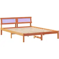 vidaXL Bedframe Wasbruin 160 x 200 cm Massief grenenhout