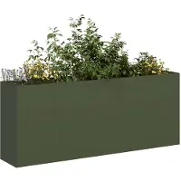 vidaXL Plantenbak 200x40x80 cm koudgewalst staal olijfgroen