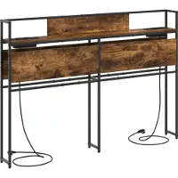 vidaXL Opberghoofdbord Gerookt eiken Bewerkt hout