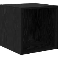 vidaXL Wandkast Muurmontage Zwart Eiken 37 x 37 x 37 cm Bewerkt hout