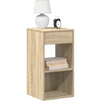 vidaXL Nachtkastjes 2 st met lade 35x34x66,5 cm sonoma eikenkleurig