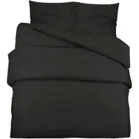 vidaXL Dekbedovertrekset 155x220 cm katoen zwart