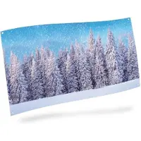 My Village Kerstdorp Achtergrond Sneeuwbos 300 X 150 Cm