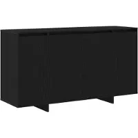 vidaXL Dressoir, zwart, eikenlook, 135 x 41 x 75 cm, houtvezel