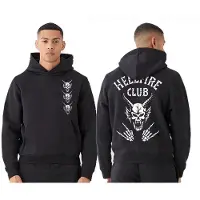 Stranger Things Trui met capuchon - Club Bones - S tot 5XL - voor Mannen - zwart | Maat 3XL