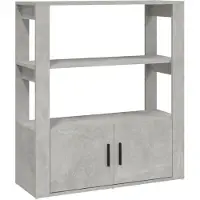 vidaXL Dressoir 80x30x90 cm bewerkt hout betongrijs