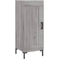 vidaXL Hoge kast, grijs Sonoma, 34,5 x 34 x 180 cm, houtvezel