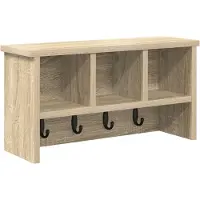 vidaXL Wandgemonteerde kapstok Muurmontage Sonoma Eik 50 x 16 x 26 cm