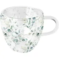 Ambiente Glasbecher doppelwandig Eucalyptus all over 0,2 l
