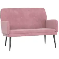 vidaXL Bankje 108x79x79 cm fluweel roze