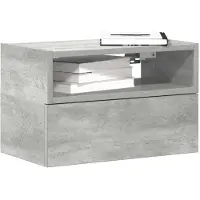 vidaXL Nachtkastjes 2 st wandgemonteerd 45x26x28,5 cm betongrijs