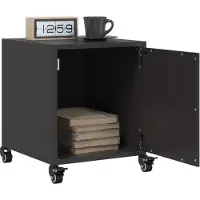 vidaXL Nachtkastjes 2 st 36x39x43,5 cm staal zwart