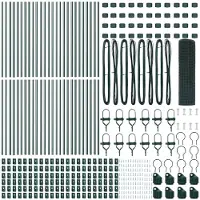 vidaXL gelast draadhek met grondbevestiging 100 x 0,6 m Groen Mesh