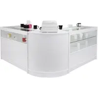 MonsterShop Gemini c1200 + cm60 toonbankset - briljant wit - 90x120/60x60 cm