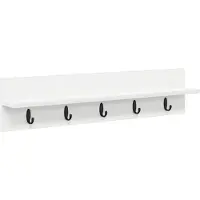vidaXL Wandgemonteerde kapstok Muurmontage Wit 80 x 10,5 x 18 cm