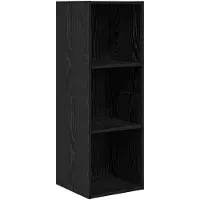 vidaXL Tv-meubelset 37 x 37 x 107 cm Zwart Eiken Bewerkt hout
